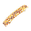 France Luxe Checkered Hair Barrette for Thin Hair | Lightweight, Strong Hold