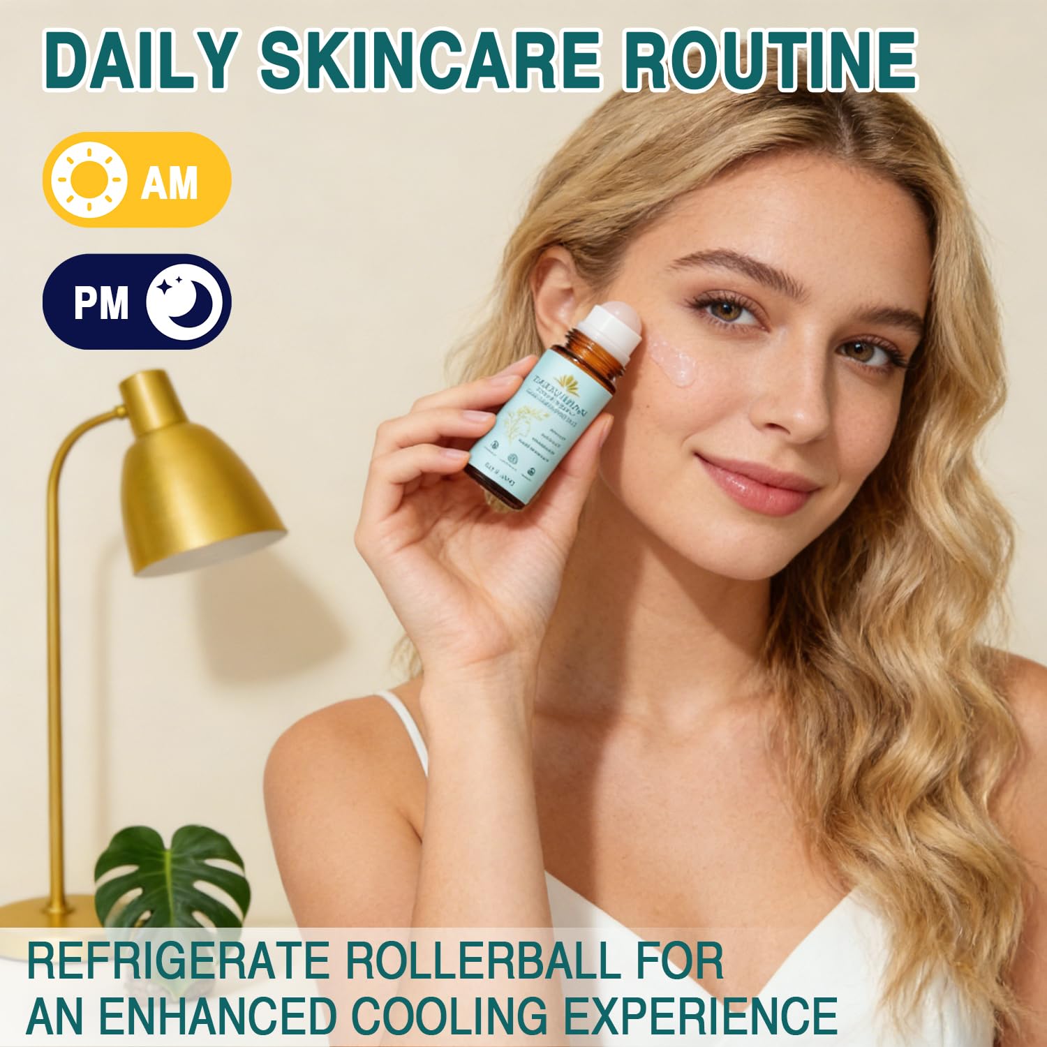 Frankincense & Castor Oil Roll-On with Rose Quartz — Silky Skin for Face, Neck, and Body (50 ml)