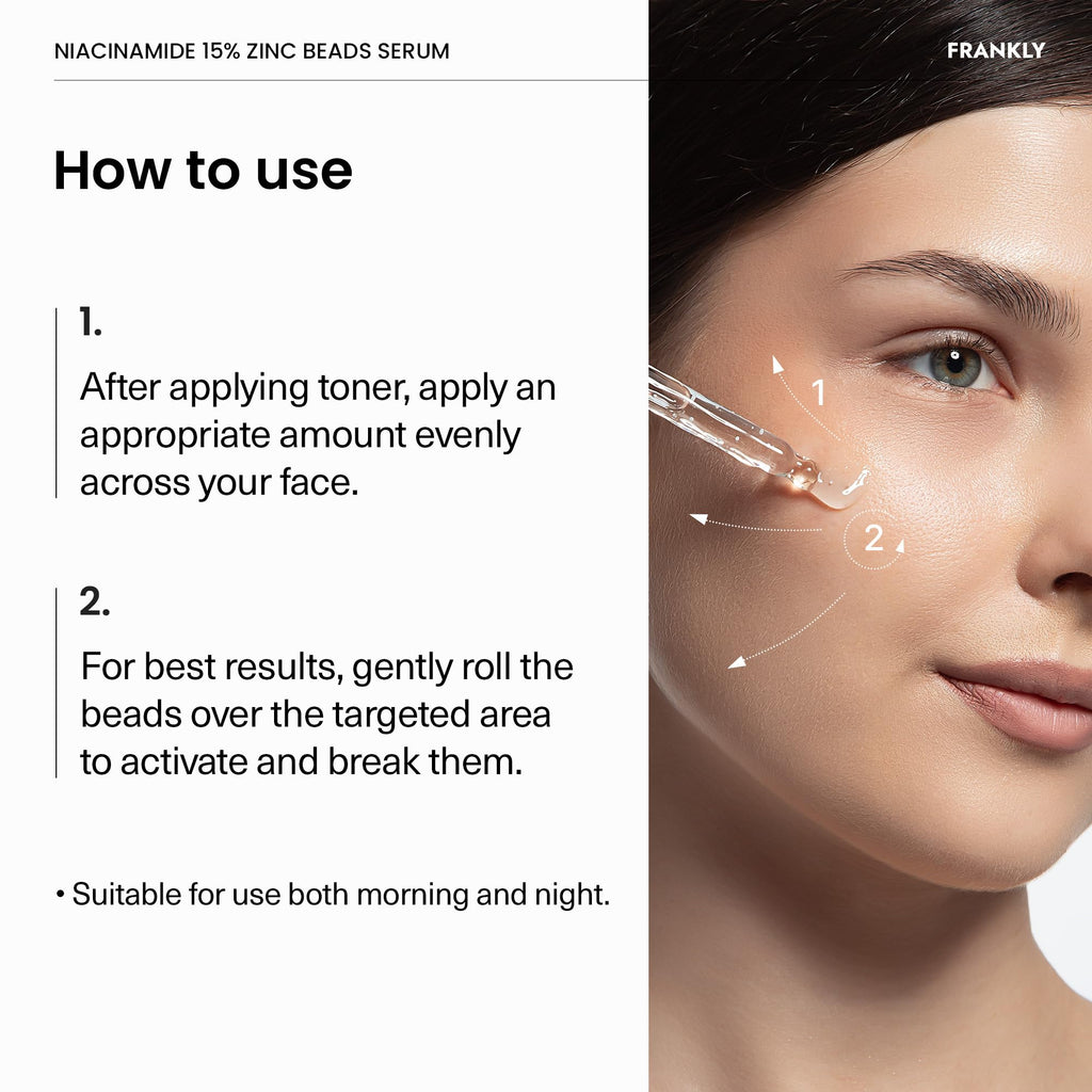 FRANKLY Niacinamide 15% + Zinc Bead Serum | Gentle, Oil-Balancing Skin Support