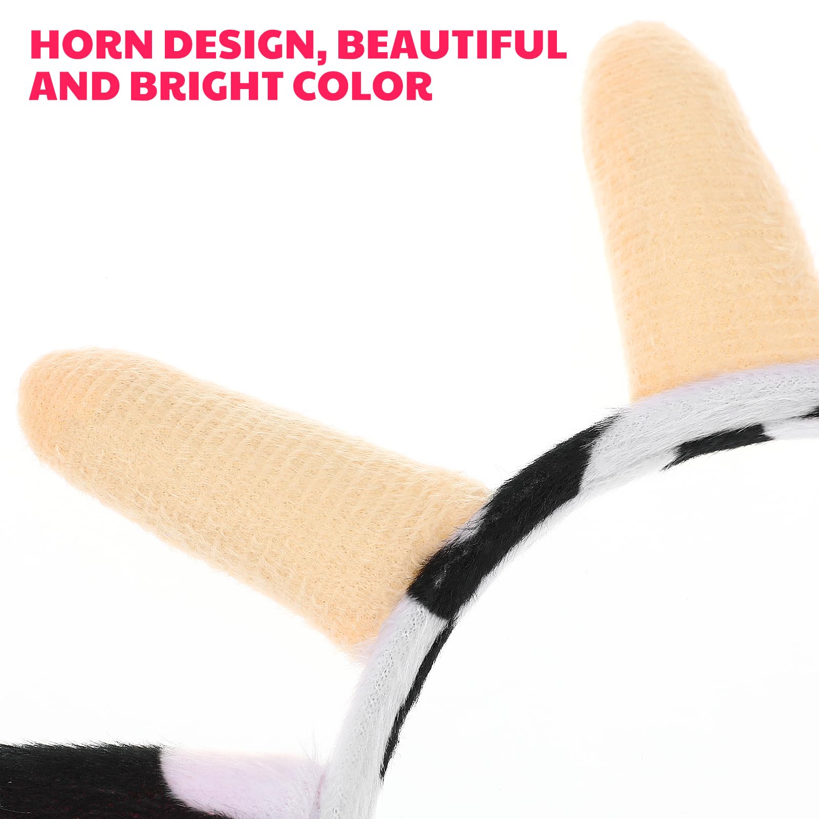 FRCOLOR 12 Pcs Plush Animal Headbands — Cow Ear Makeup Headbands for Women