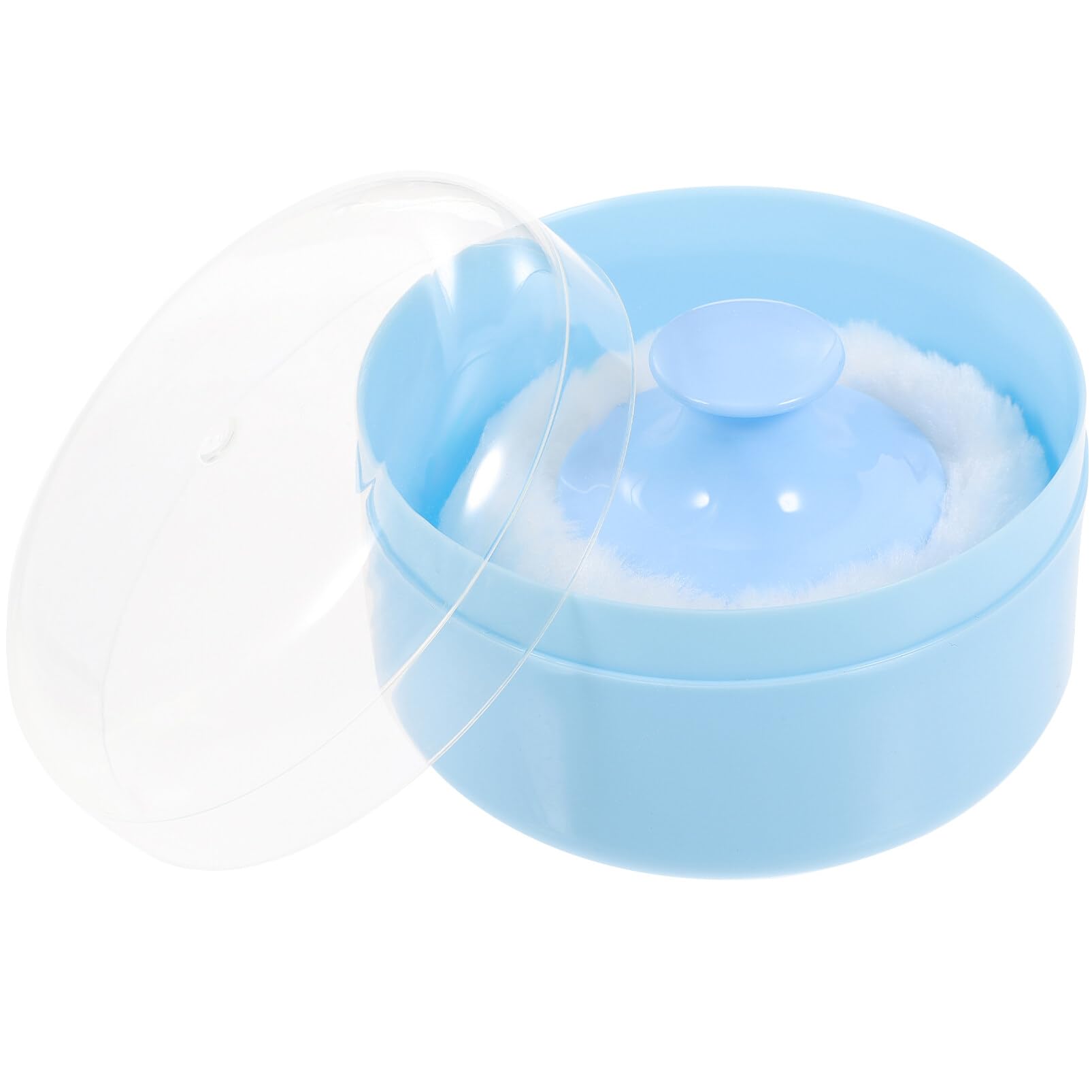 FRCOLOR Baby Powder Puff Container – Compact, Lightweight Case with Soft Puff for Smooth Body Powder Application
