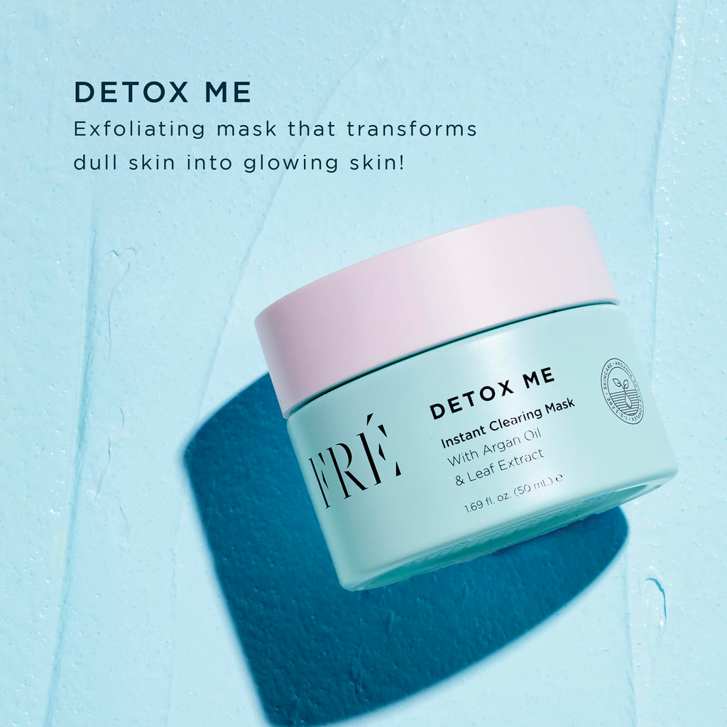 FRÉ Exfoliating Acne Face Mask – Clarifying & Exfoliating with Kaolin Clay, Dead Sea Salt, Lactic & Salicylic Acids