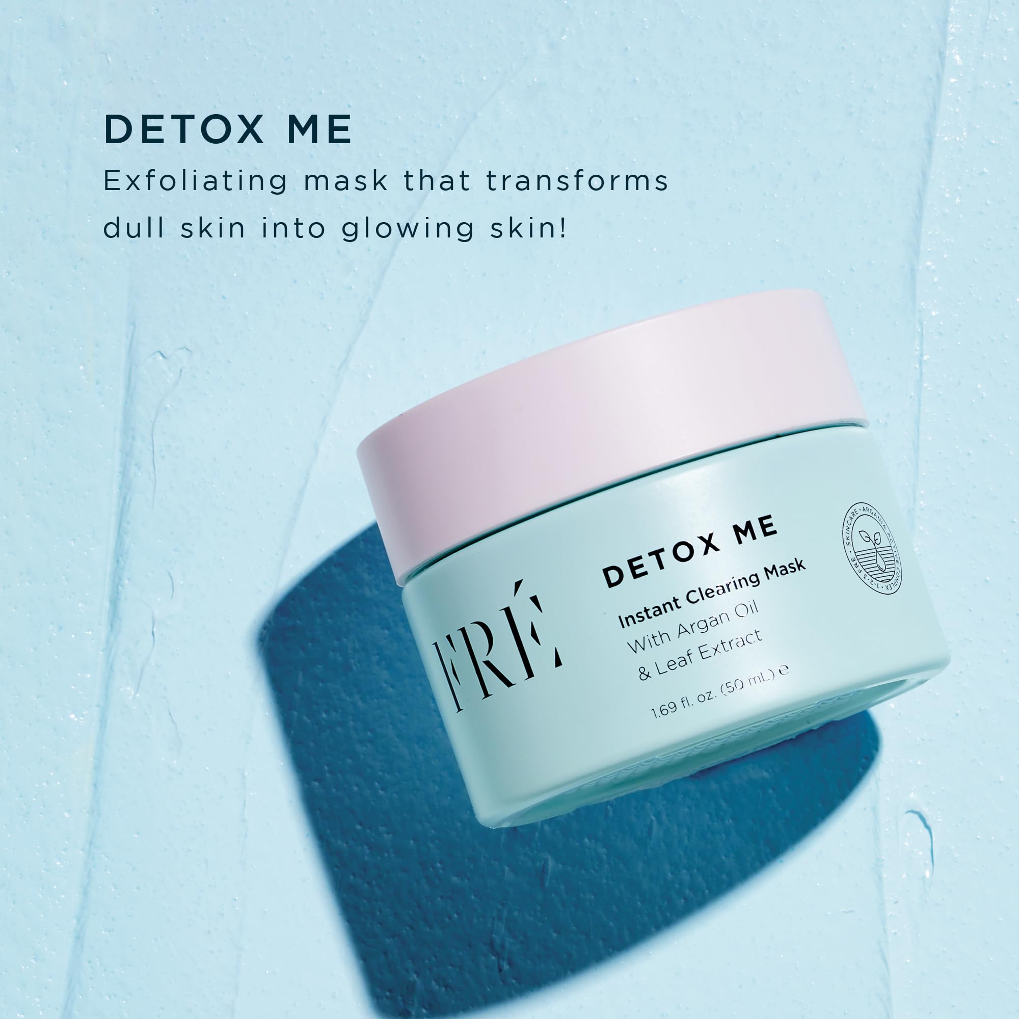 FRÉ Exfoliating Acne Face Mask – Clarifying & Exfoliating with Kaolin Clay, Dead Sea Salt, Lactic & Salicylic Acids