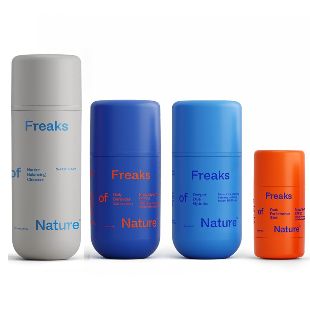 Freak Gift Bundle: Deeper Dive Moisturizer Serum + SPF SunSticks + Barrier Balancing Cleanser | Eco-Friendly, Reef-Safe, Cruelty-Free
