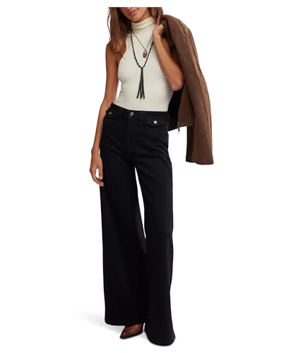 Free People Kellee High-Rise Palazzo Pants - Black, Size 26
