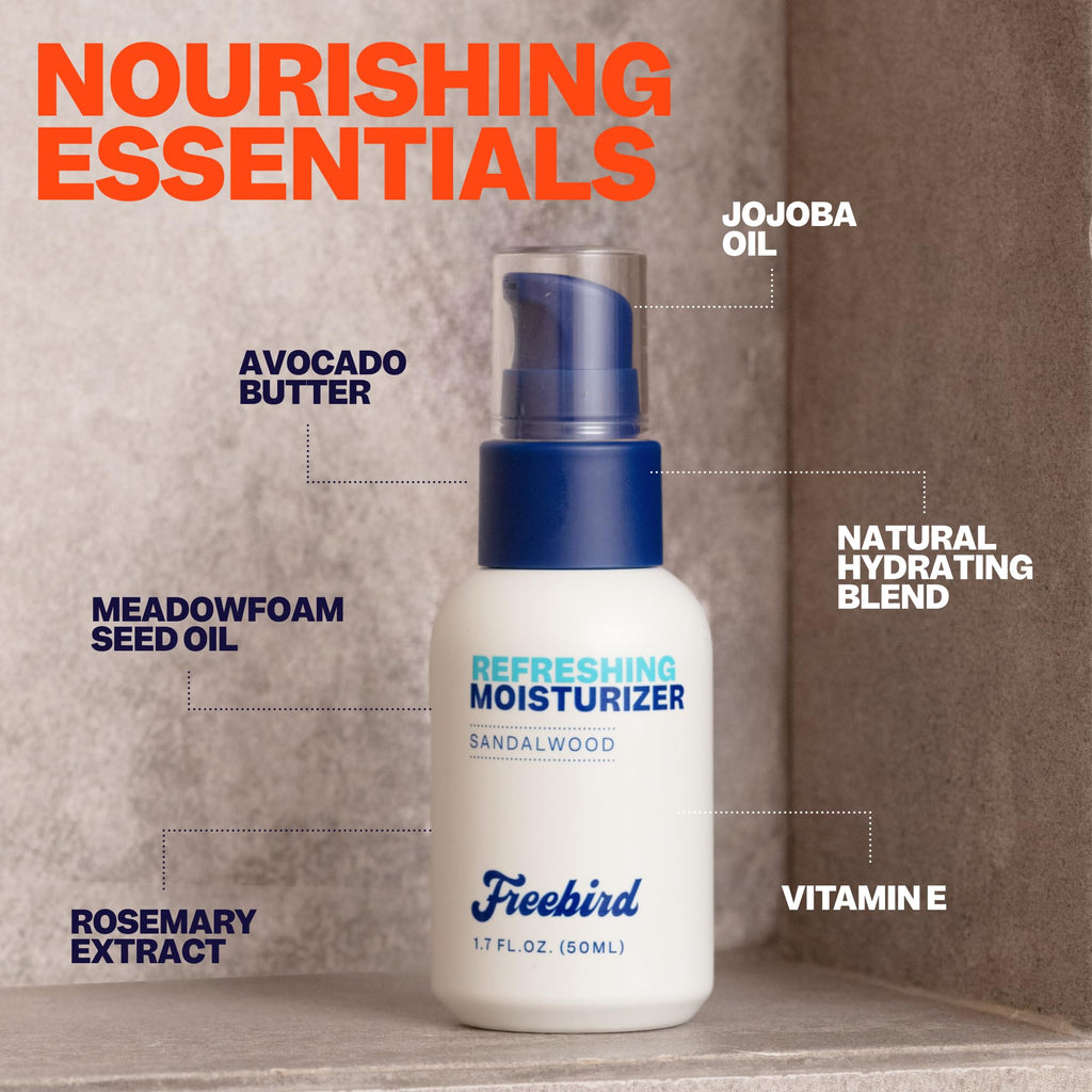 Freebird Face Moisturizer for Men – Lightweight Hydration with Collagen, Matte Finish, 50mL