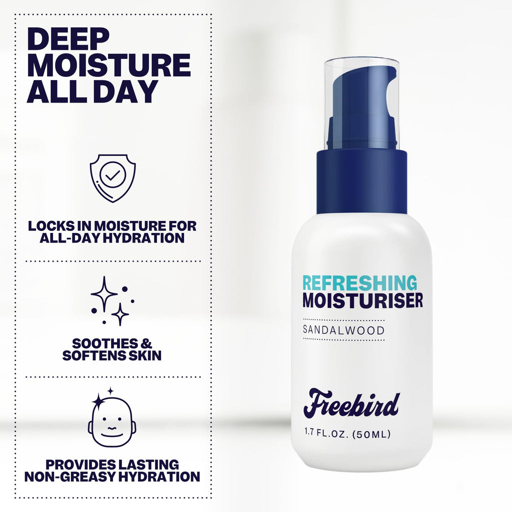 Freebird Face Moisturizer for Men – Lightweight Hydration with Collagen, Matte Finish, 50mL