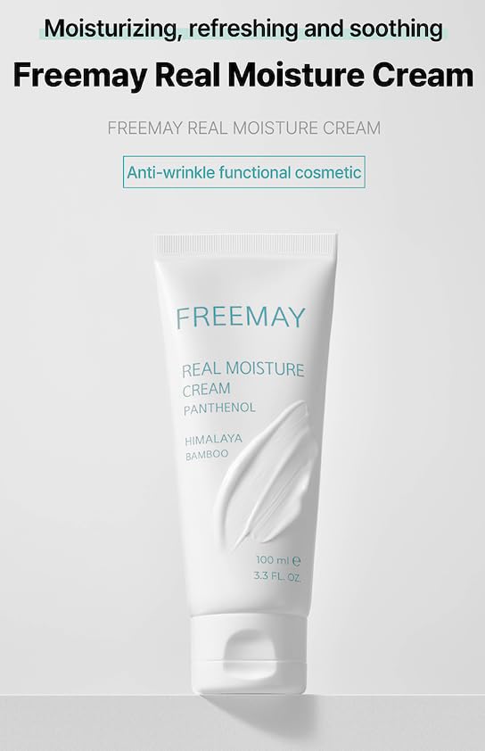 freemay Real Moisture Cream Set (100ml + 30ml) – Lightweight Vegan Hydration for Sensitive Skin