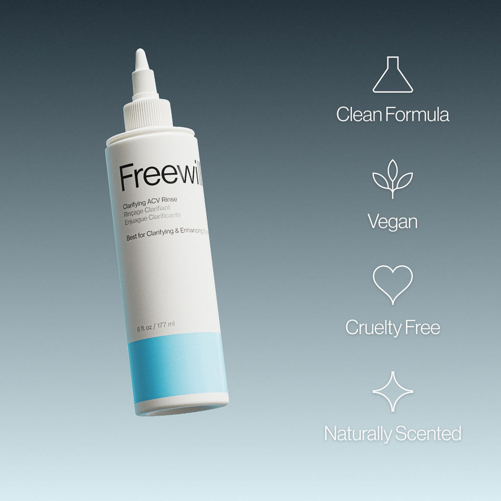 Freewill Clarifying ACV Rinse – Hair Cleanser for Buildup, Shine & pH Balance | 6 oz