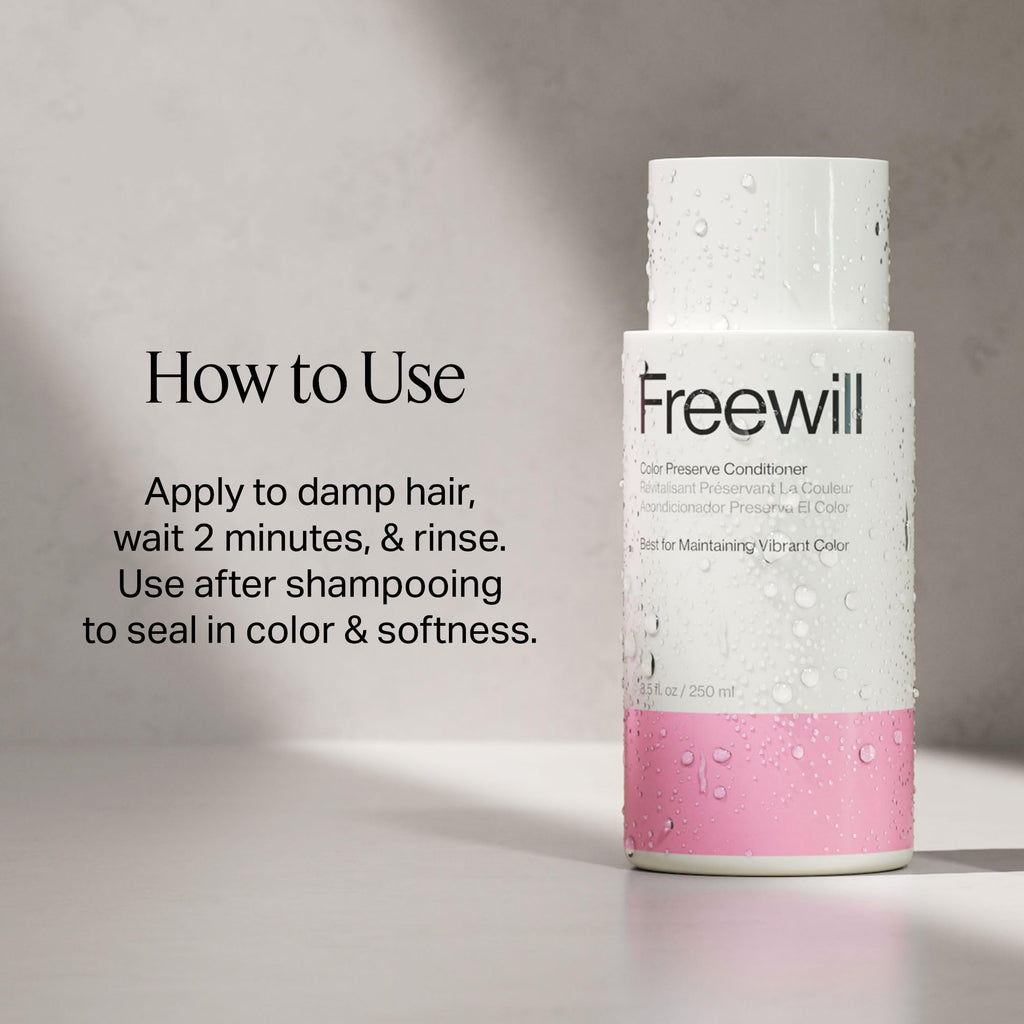 Freewill Color Preserve Conditioner | Rich Hydration for Color-Treated Hair – 8.5 oz