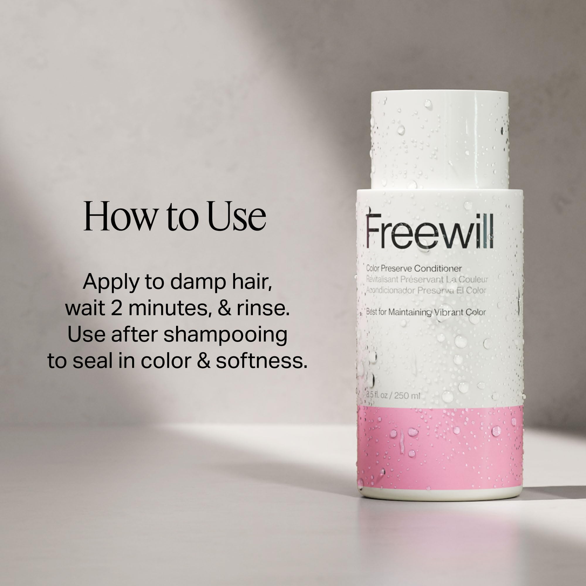 Freewill Color Preserve Conditioner | Rich Hydration for Color-Treated Hair – 8.5 oz