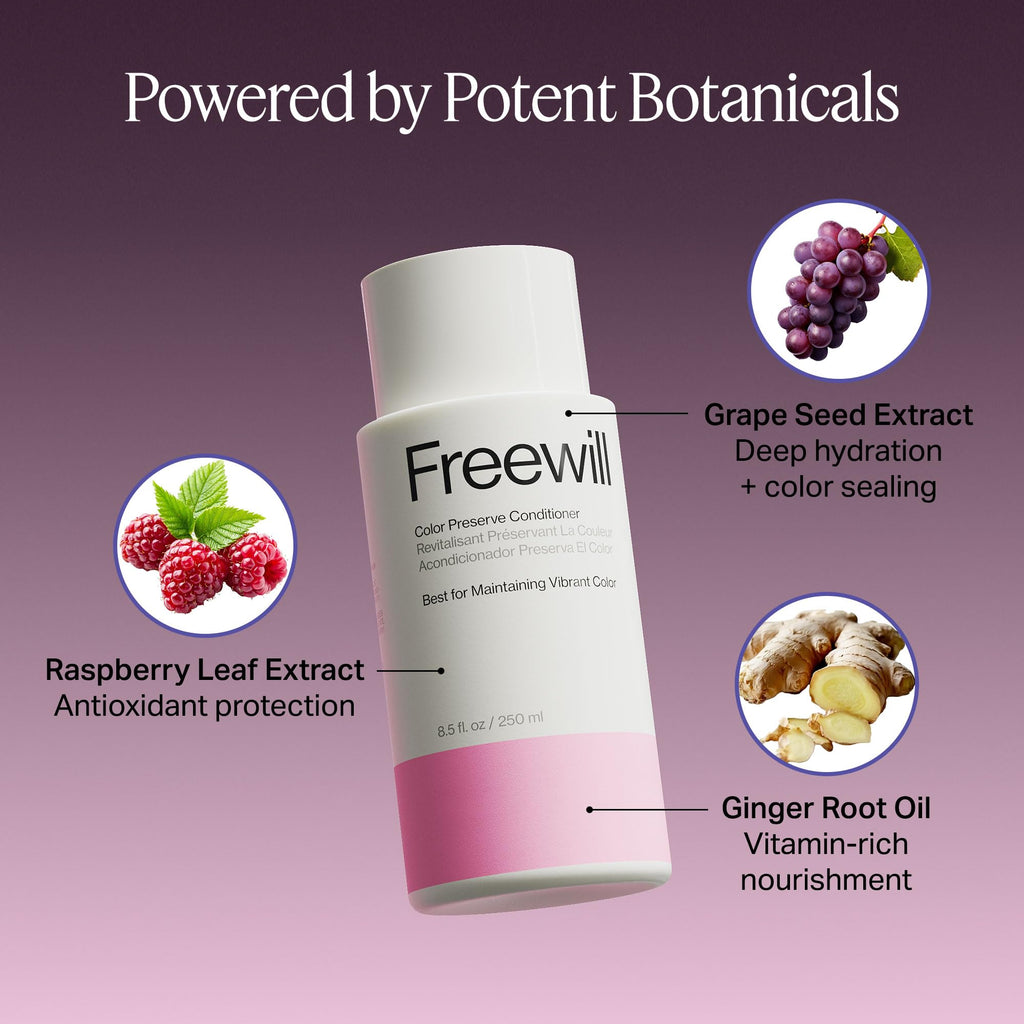 Freewill Color Preserve Conditioner | Rich Hydration for Color-Treated Hair – 8.5 oz