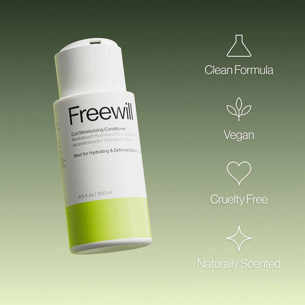 Freewill Curl Moisturizing Conditioner | Hydrating, Defining Curl Conditioner for Curly Hair – 8.5 oz