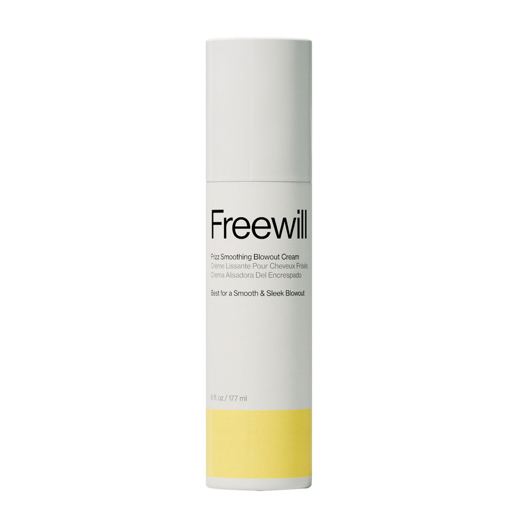Freewill Frizz Smoothing Blowout Cream – Vegan Anti-Frizz Hair Cream with Shea Butter, Coconut & Ginger Oils, 6 oz