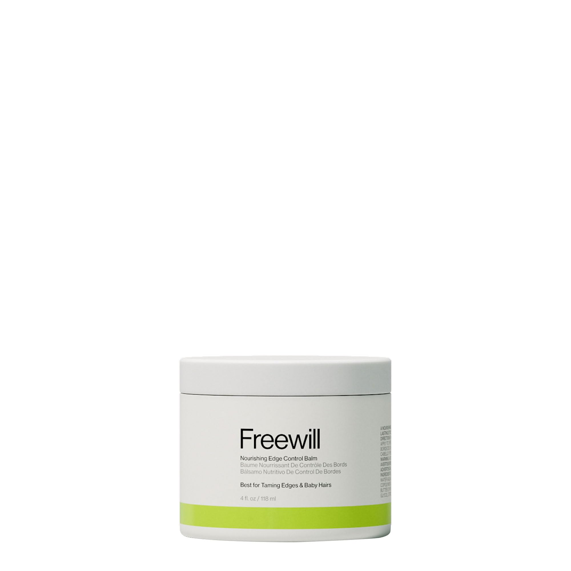 Freewill Nourishing Edge Control Balm for Edges & Baby Hair – Strong Hold, Frizz Tamer, 1.7 oz