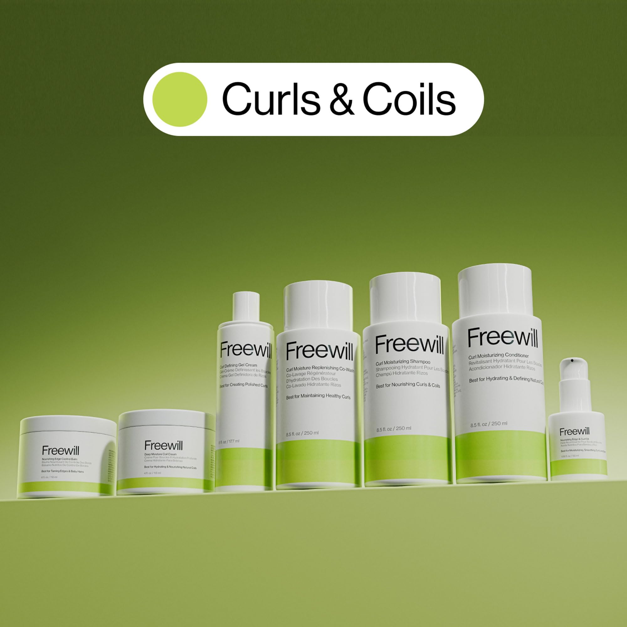 Freewill Nourishing Edge Control Balm for Edges & Baby Hair – Strong Hold, Frizz Tamer, 1.7 oz