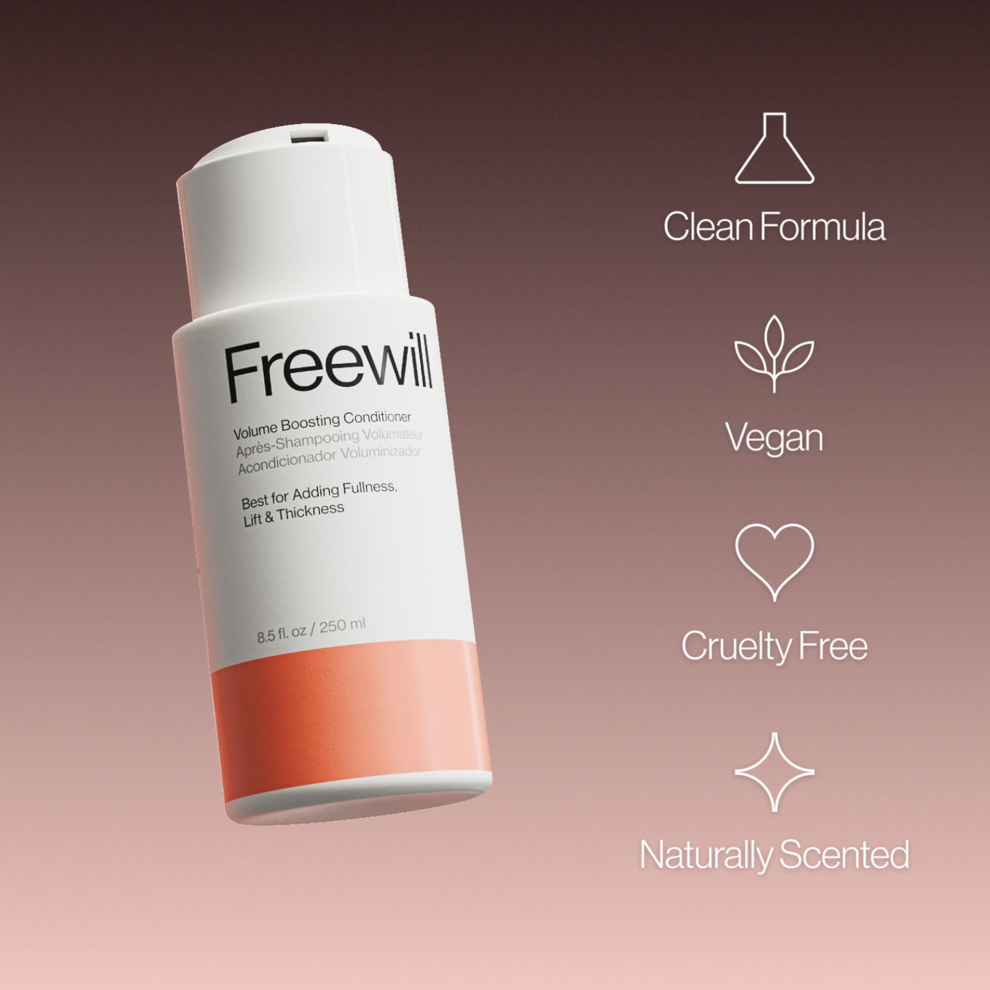 Freewill Volume Boosting Conditioner, 8.5 oz – Fuller, Thicker-Looking Hair