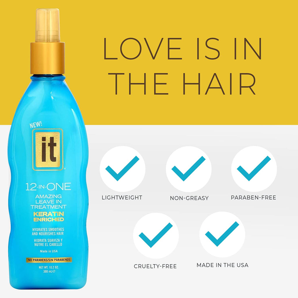 Freeze It 12-in-One Leave-In Treatment Spray | Keratin & Borage Oil for Hydration, Smoothness & Strength