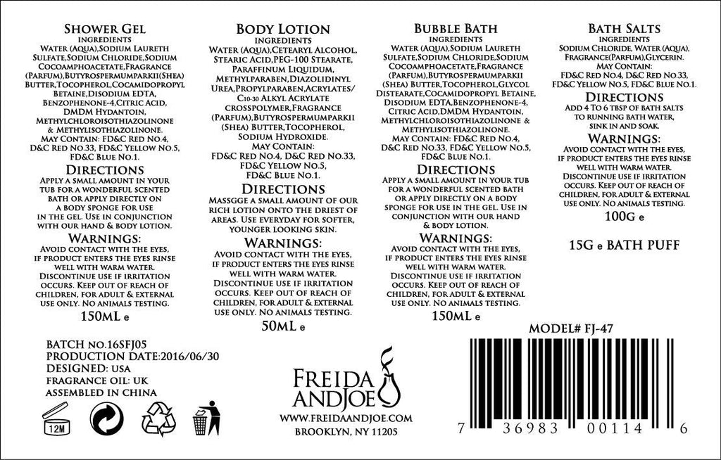 Freida and Joe Home Spa Bath Basket – Passion Fruit Bath & Body Set in Green Tub