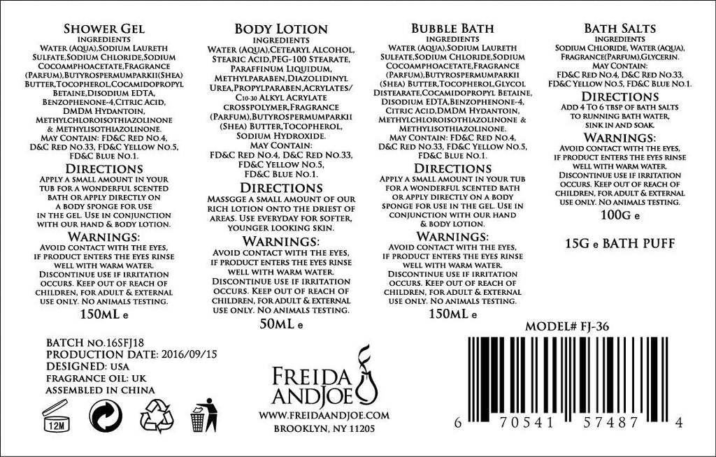 Freida and Joe Tropical Mango Pear Spa Set – Bath & Body Gift in Orange Tub