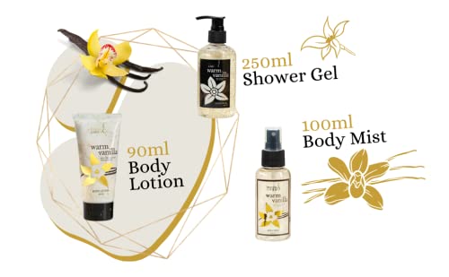 Freida and Joe Warm Vanilla Bath & Body Gift Basket – 8-Piece Spa Set