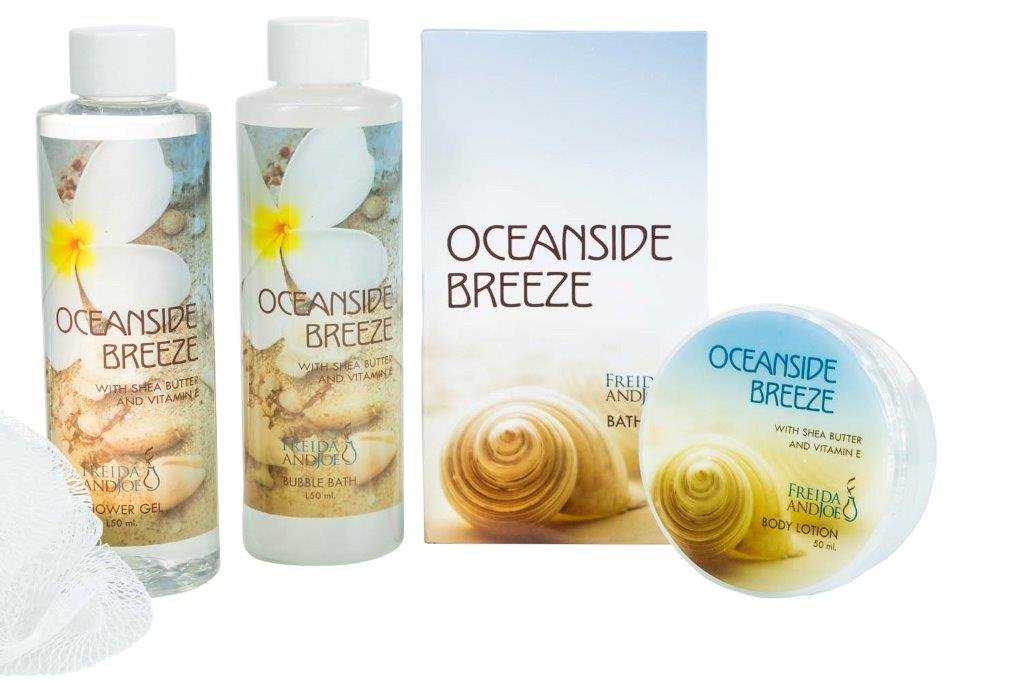 Freida and Joe Oceanside Breeze Spa Set – Home Spa Basket in Blue Tub