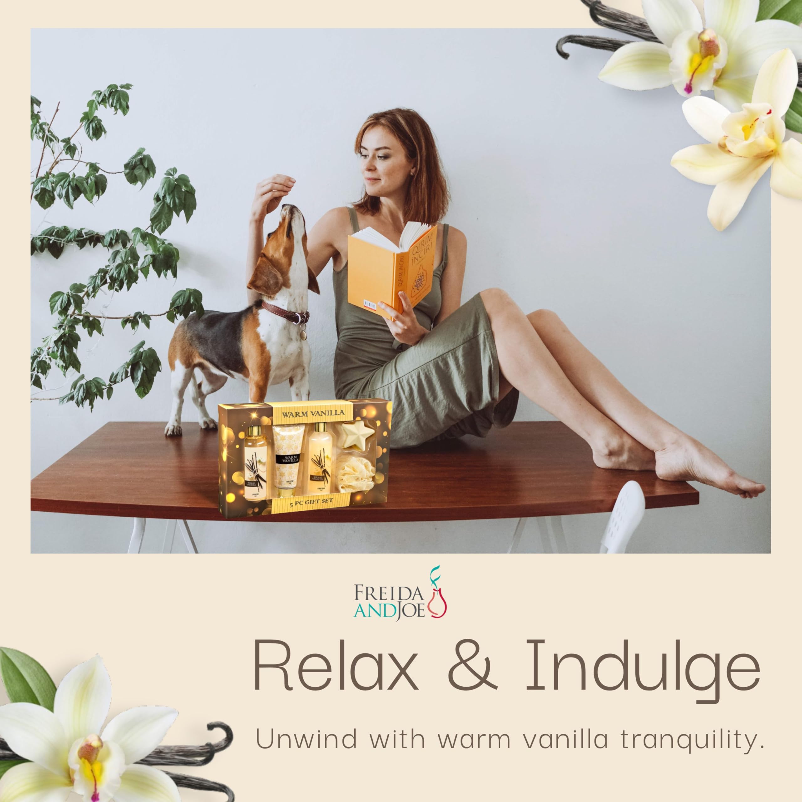 Freida & Joe Warm Vanilla Bath & Body Gift Box – Valentines Collection 2.0