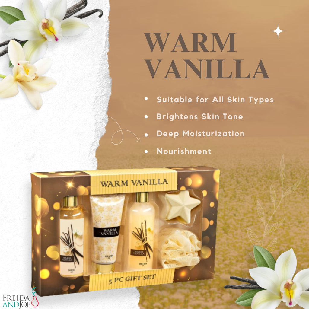 Freida & Joe Warm Vanilla Bath & Body Gift Box – Valentines Collection 2.0