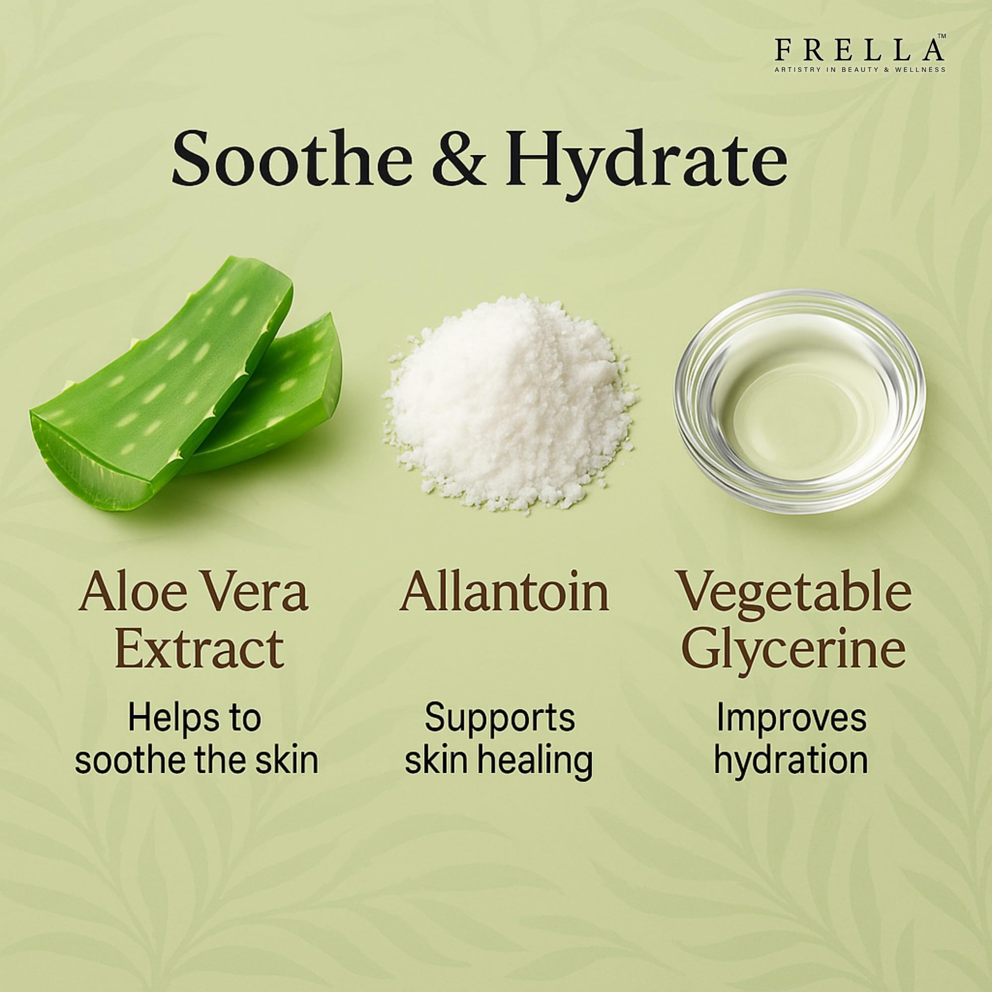 Frella Pure Aloe Vera Body Moisture Gel – Travel Pack (95% Pure Aloe Vera) for Face, Body & Hair