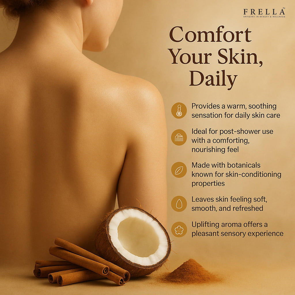 Frella Ceylon Cinnamon Oil – Plant-Based Moisturizer for Skin & Hair (3.4 oz Travel Pack)