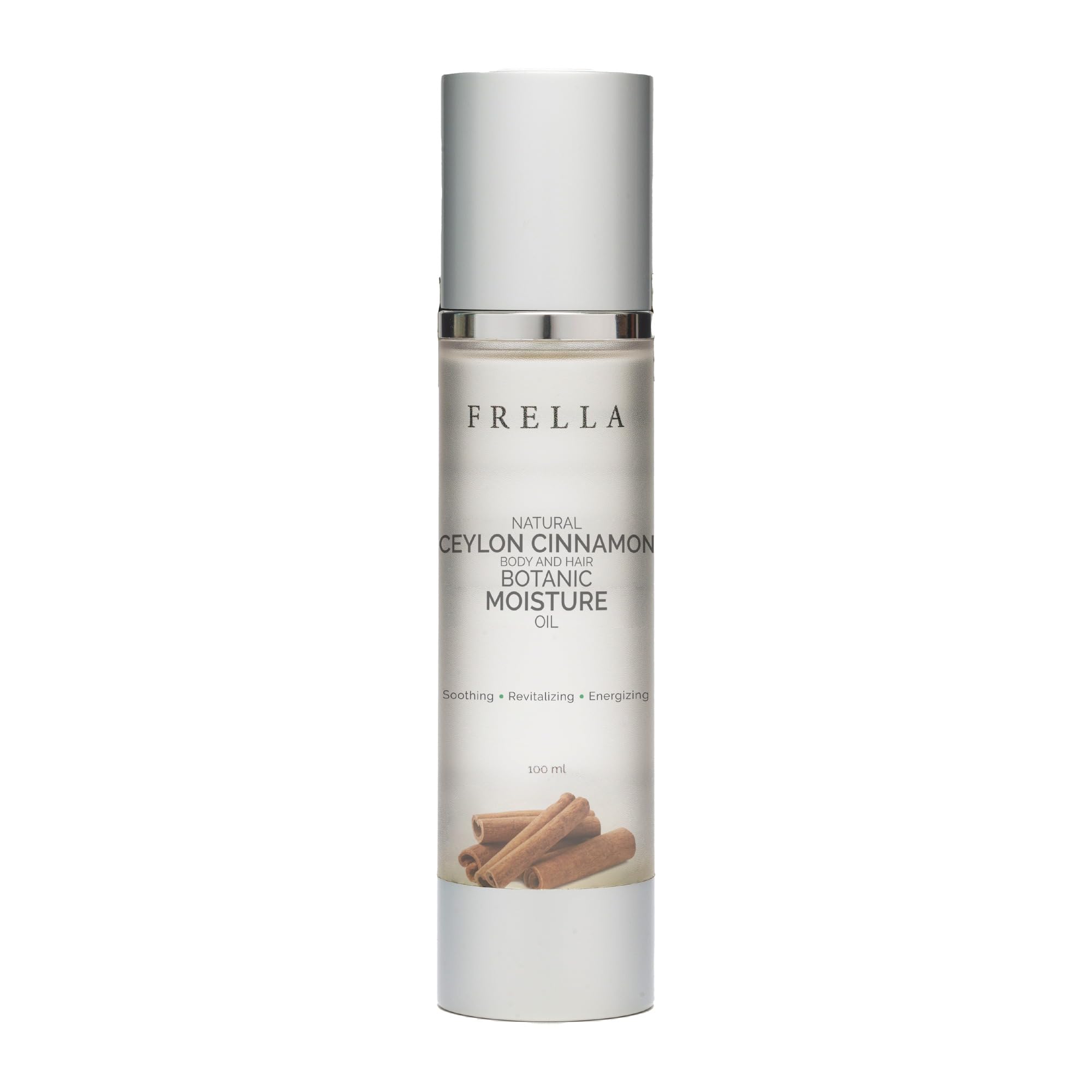Frella Ceylon Cinnamon Oil – Plant-Based Moisturizer for Skin & Hair (3.4 oz Travel Pack)