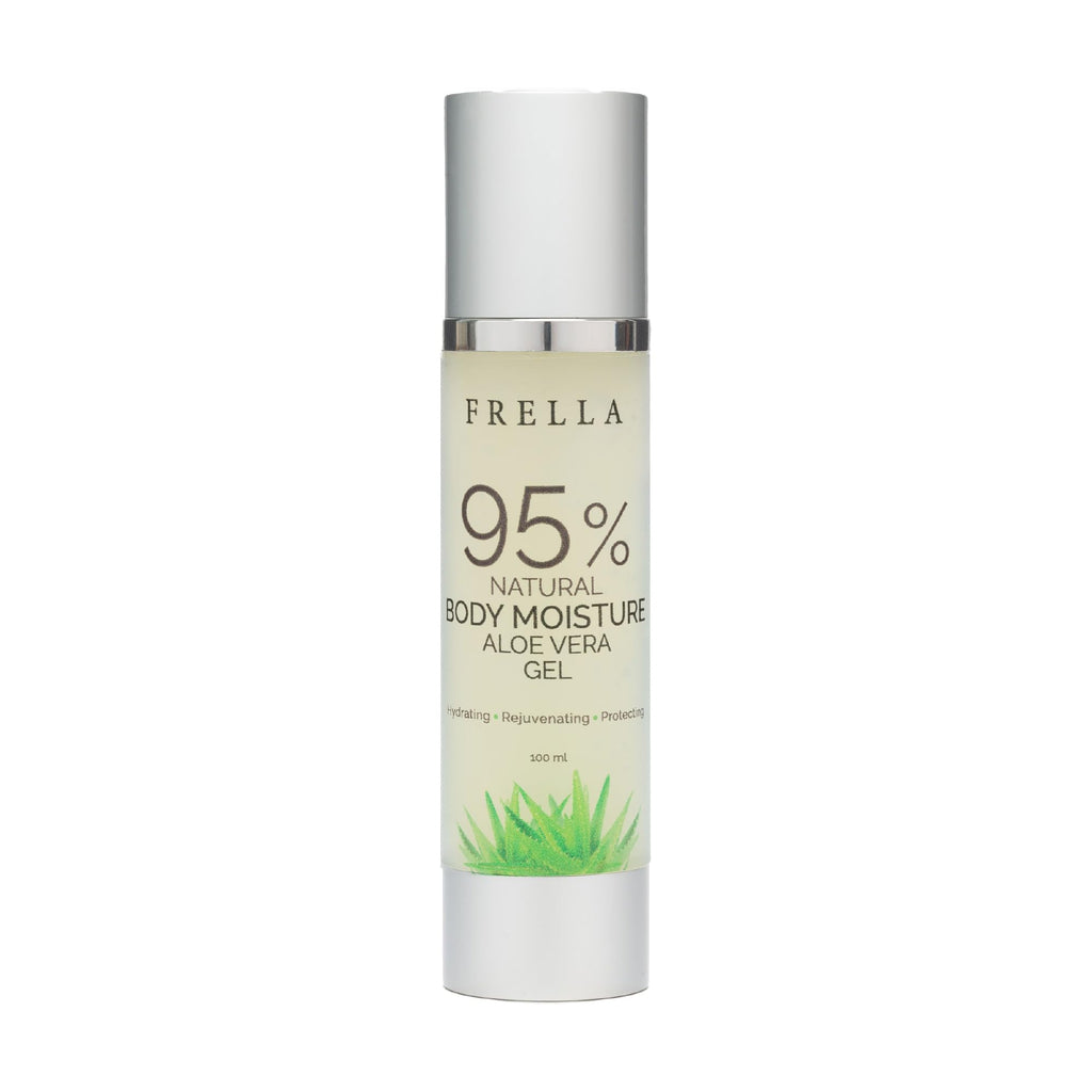 Frella Pure Aloe Vera Body Moisture Gel – Travel Pack (95% Pure Aloe Vera) for Face, Body & Hair