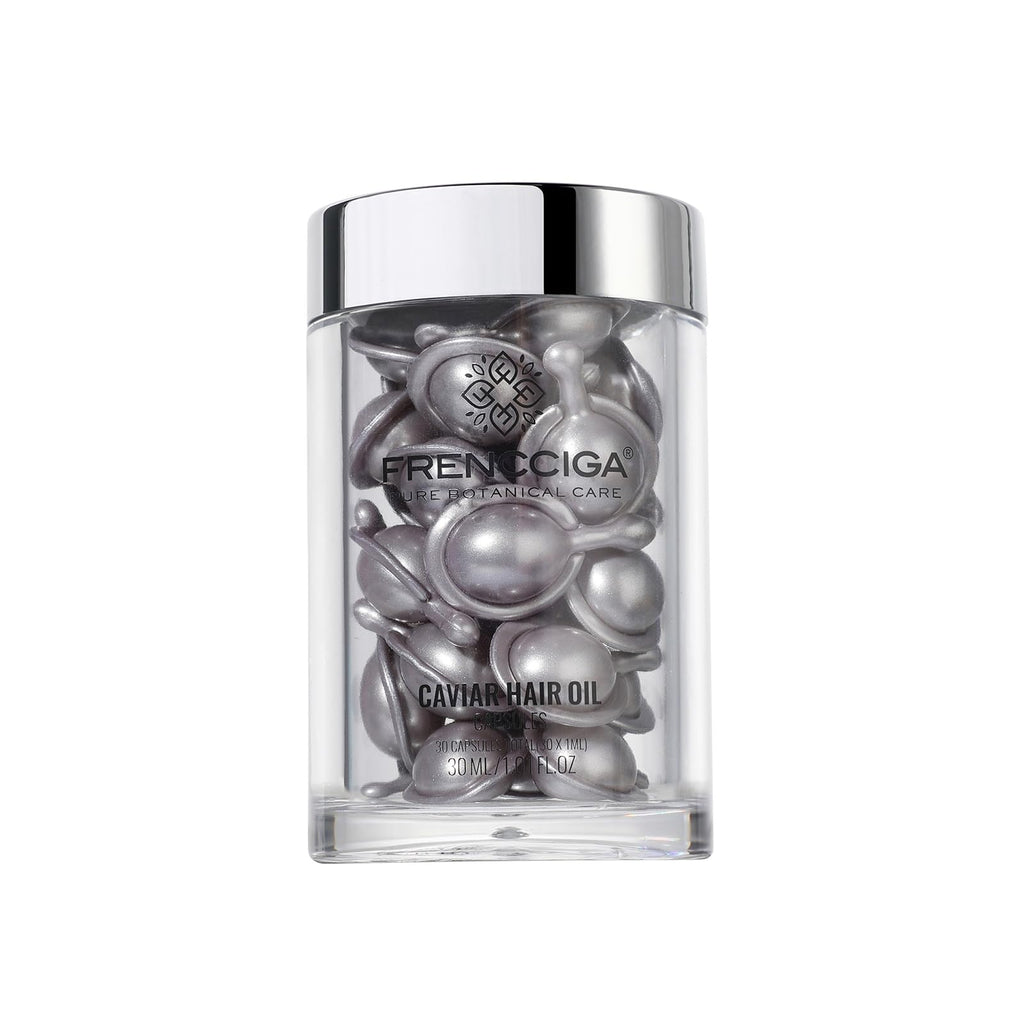 FRENCCIGA Caviar Luxurious Anti-Aging Hair Oil Capsules | Nourishing Hair Serum, 30 Capsules