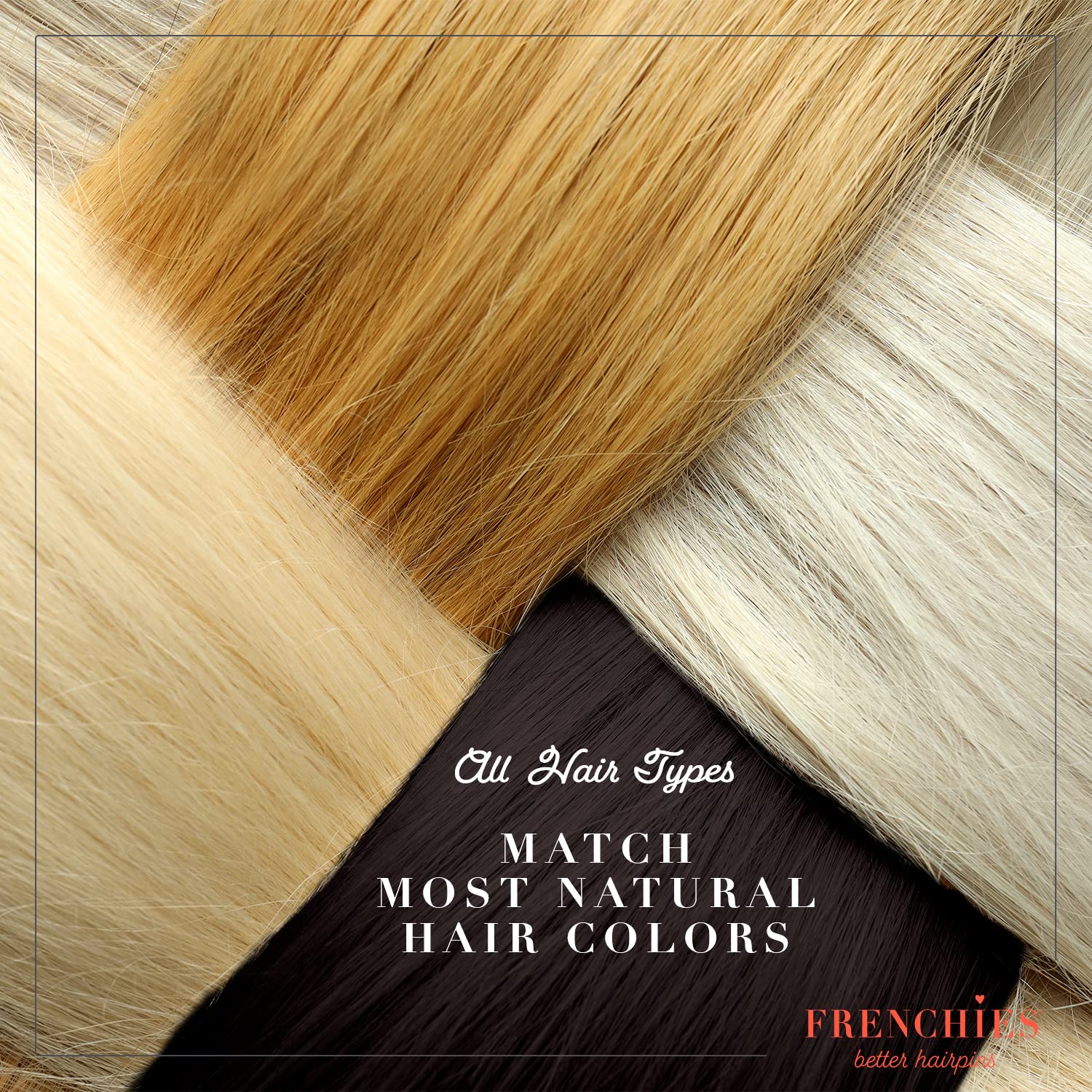 Frenchies French Twist Hair Pin – Ultra Soft Non-Slip 2in Pins (100 Count, Brown)