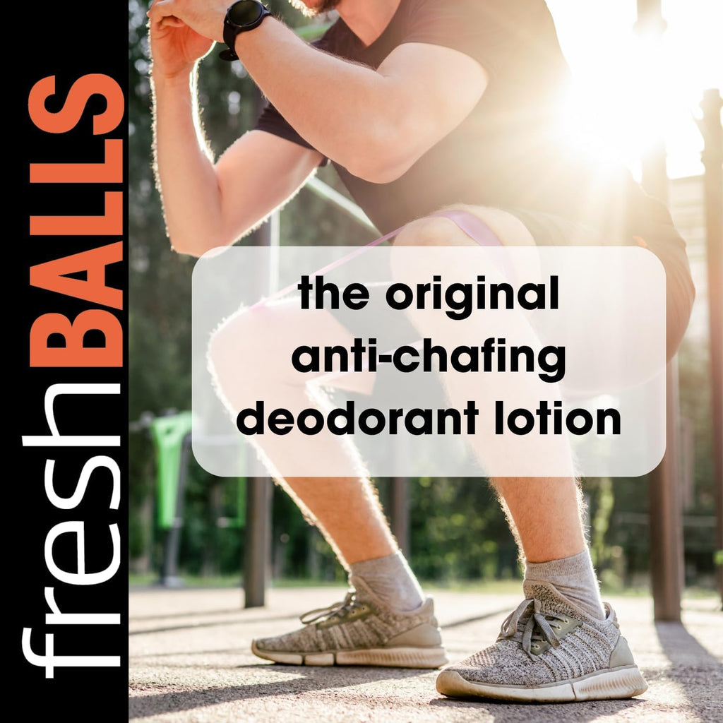 Fresh BALLS Lotion – Men's Anti-Chafing Cream to Powder (3.4 oz) Pack of 12 | Fresh Body FB
