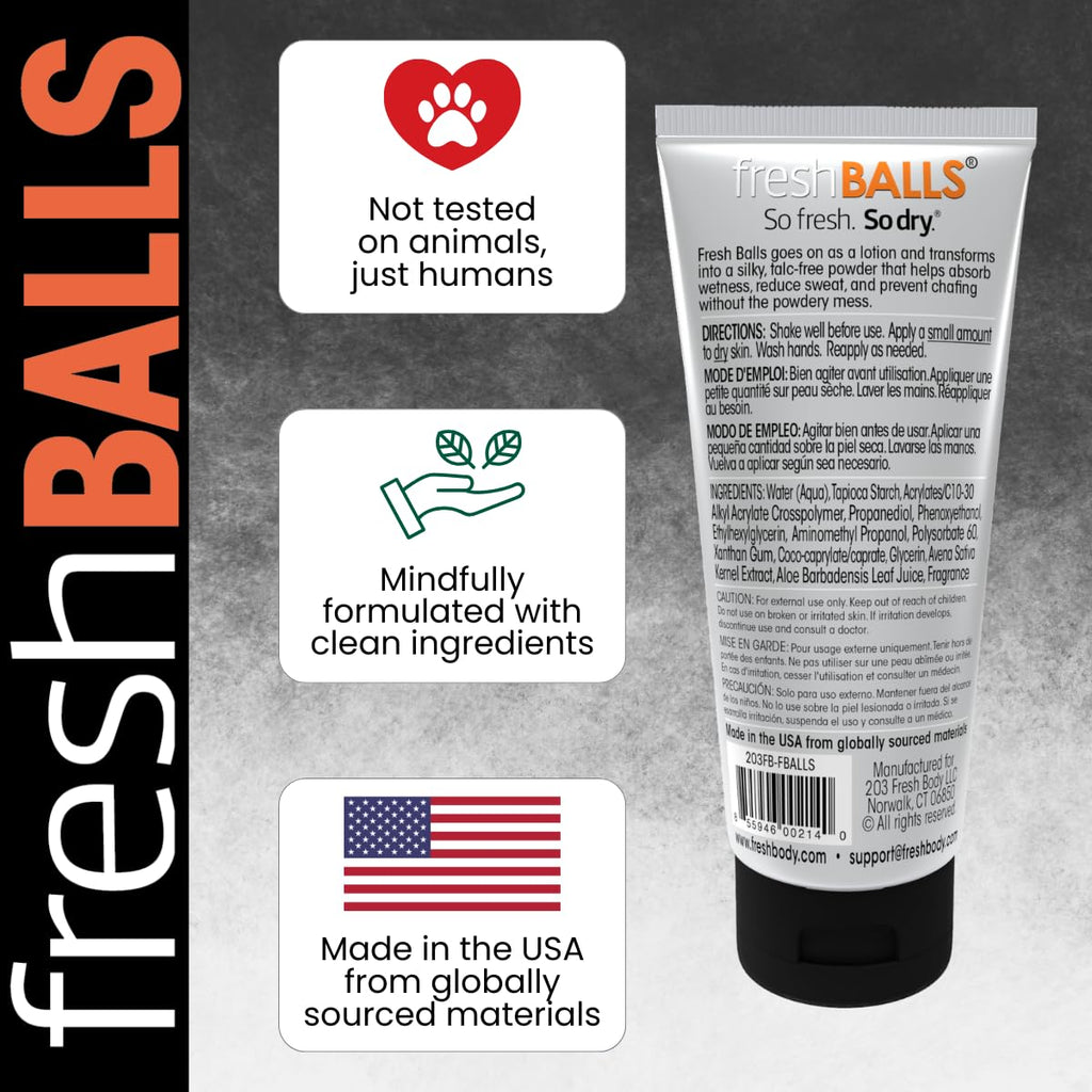 Fresh Breasts + Fresh Balls Anti-Chafing Cream Bundle – Talc-Free, Aluminum-Free
