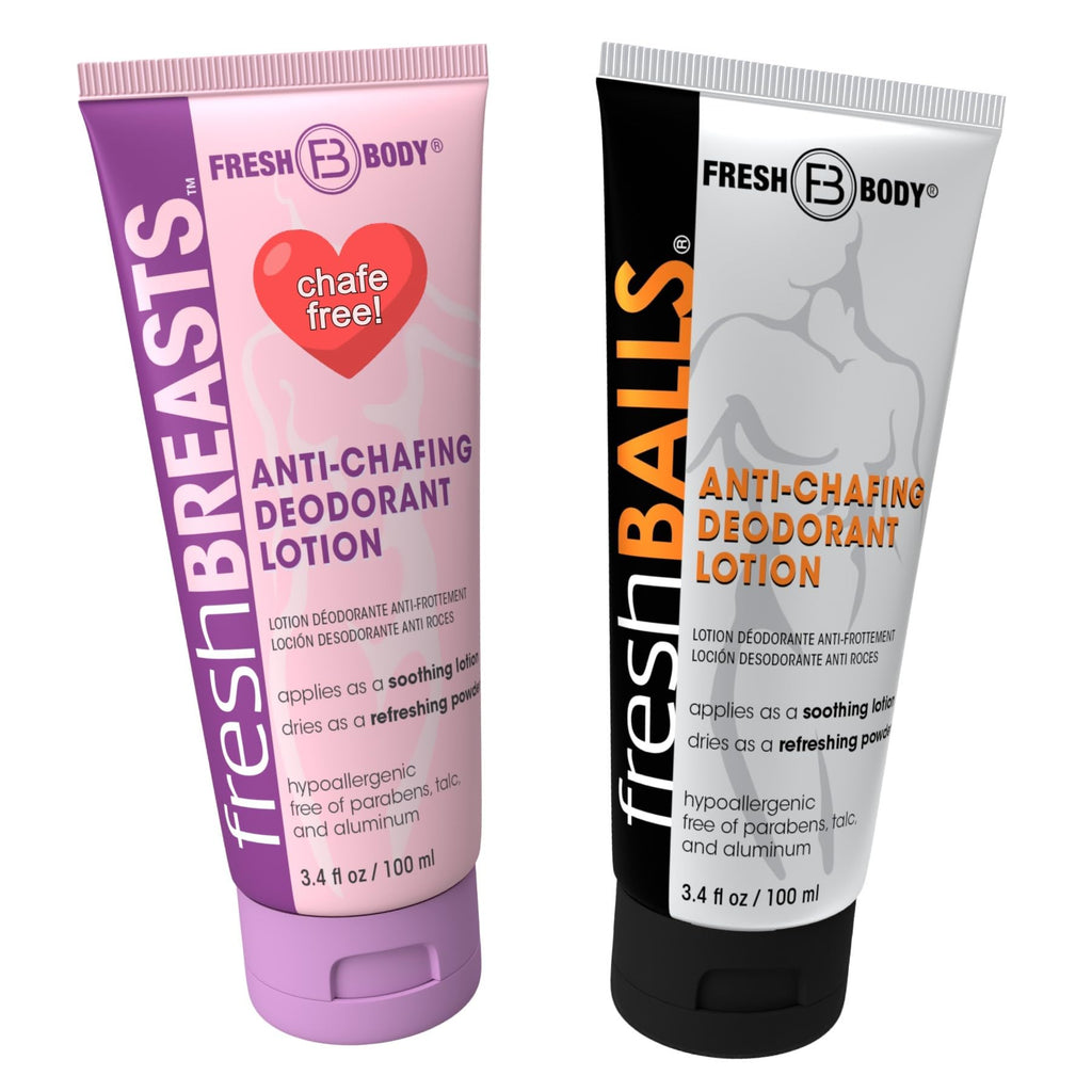 Fresh Breasts + Fresh Balls Anti-Chafing Cream Bundle – Talc-Free, Aluminum-Free