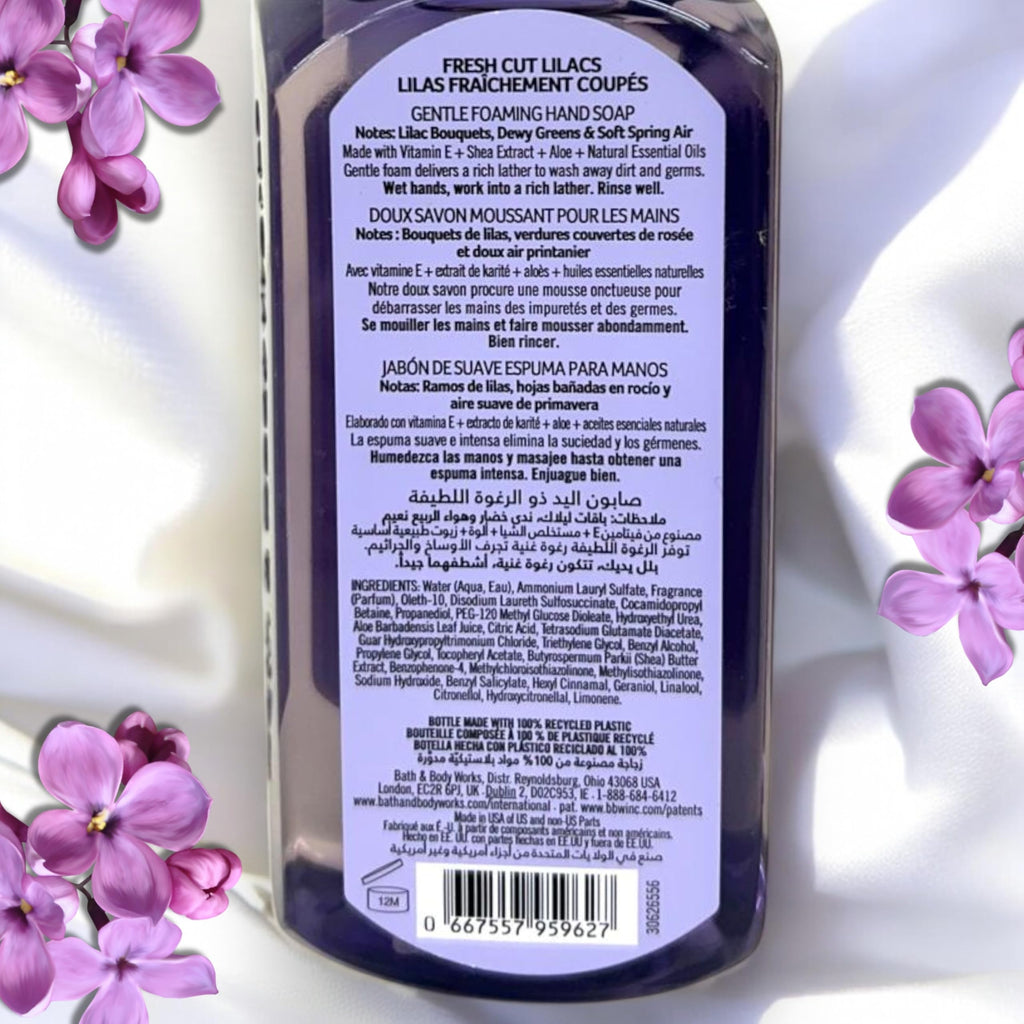 Fresh Cut Lilacs Gentle Foaming Hand Soap – 8.75 oz Pump Bottle for Soft, Fresh Hands