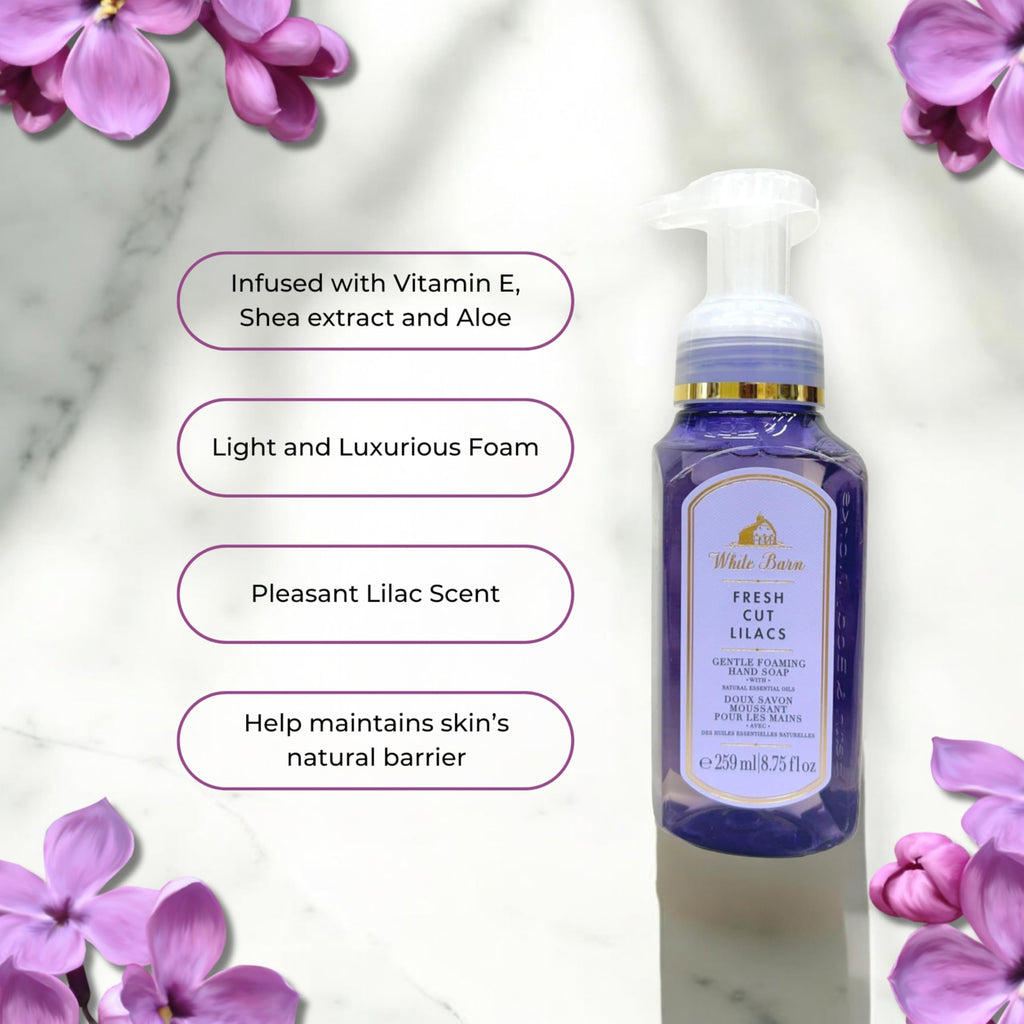 Fresh Cut Lilacs Gentle Foaming Hand Soap – 8.75 oz Pump Bottle for Soft, Fresh Hands