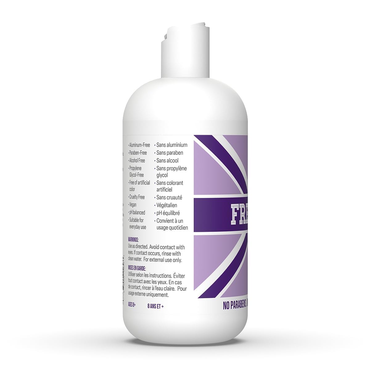 Fresh Kidz Body Wash 16.9 fl oz + 2 Roll-On Deodorants (1.86 fl oz) – Girls Purple Set for Kids & Teens