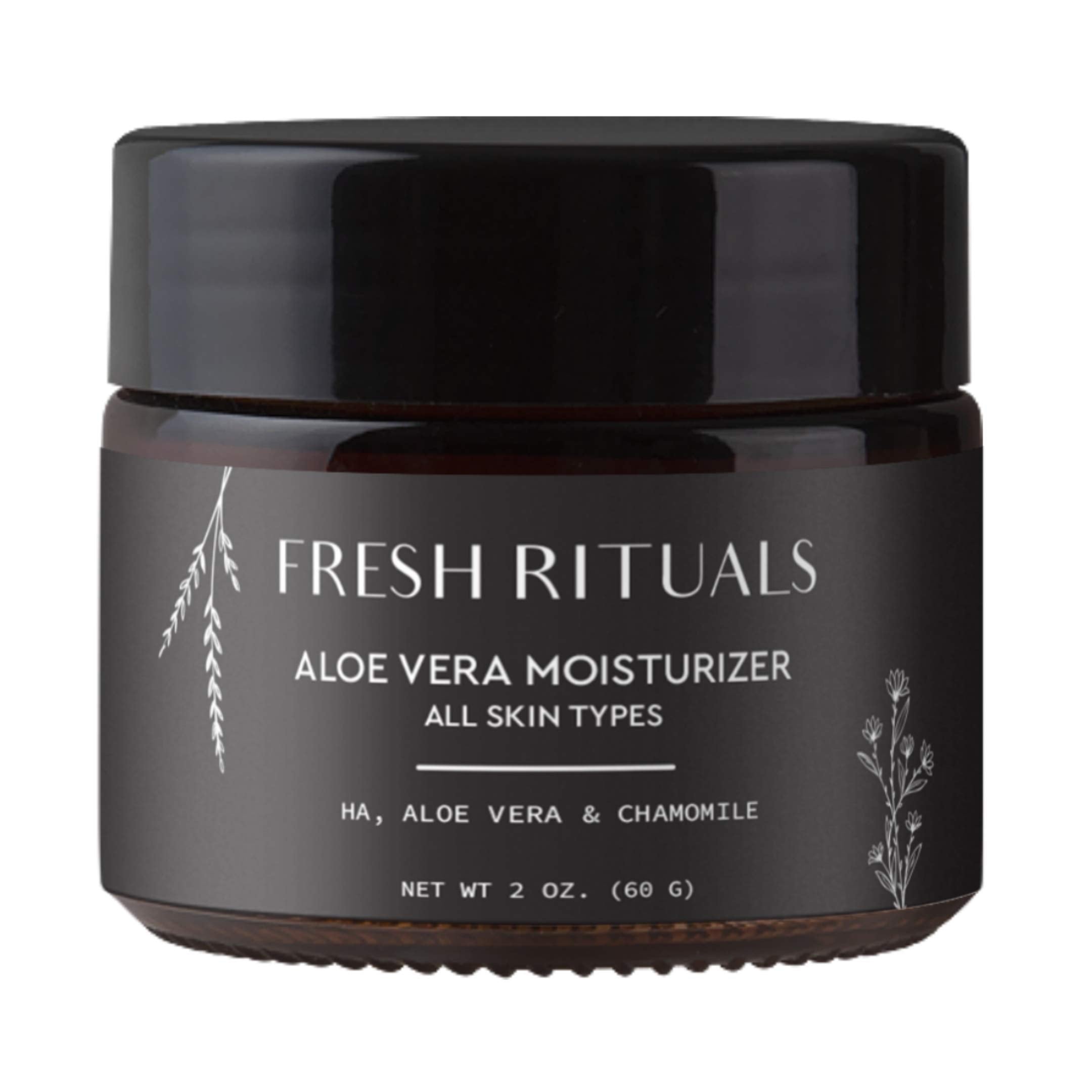 Fresh Rituals Vegan Face Moisturizer with Hyaluronic Acid, Aloe Vera and Niacinamide | 2 ounce | Cruelty Free, Paraben Free, Natural Ingredients | Lightweight Daily Use Moisturizing Cream