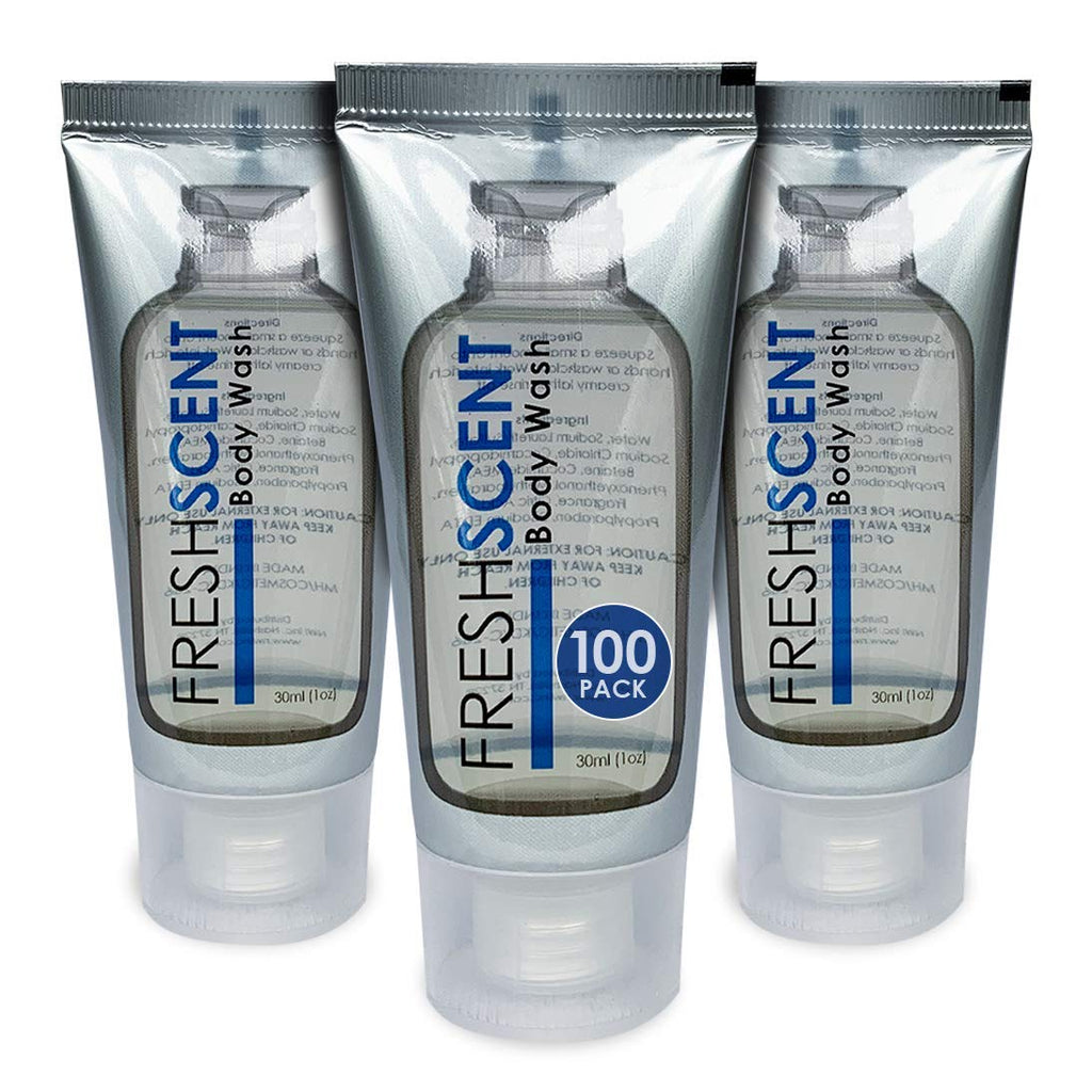Freshscent Body Wash 1oz (100 Pack) Hotel Travel Size Bulk Amenities