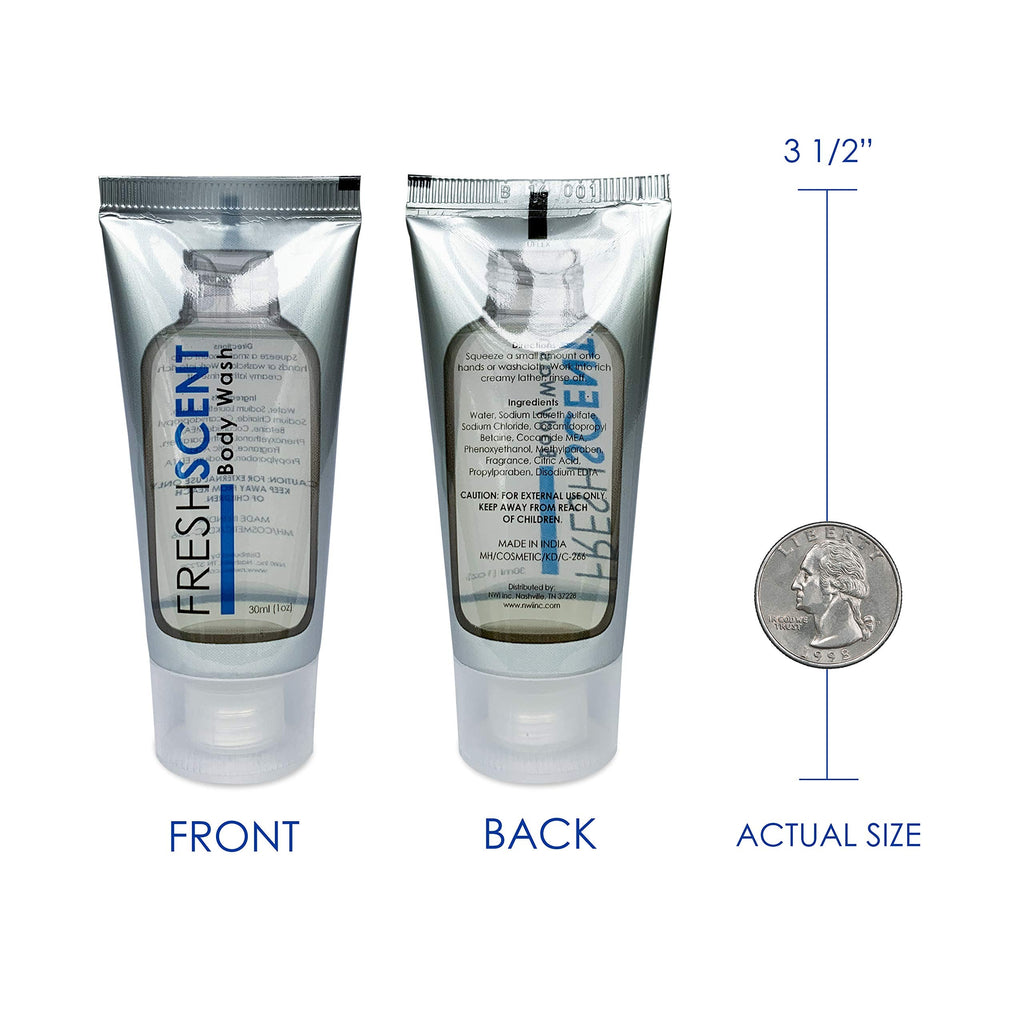 Freshscent Body Wash 1oz (100 Pack) Hotel Travel Size Bulk Amenities
