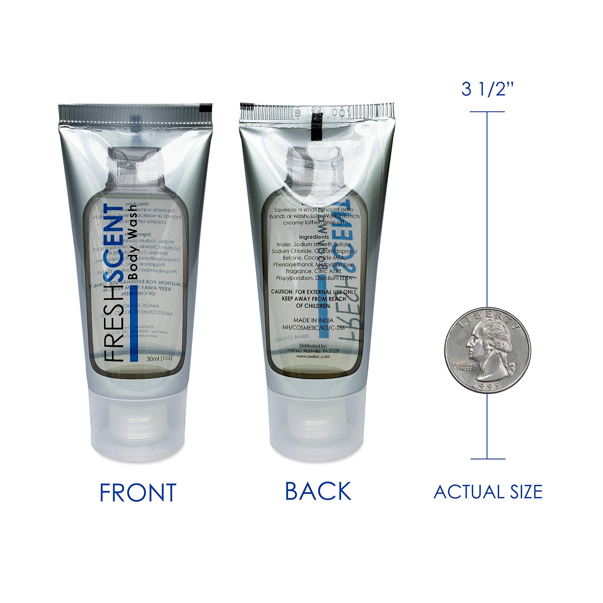 Freshscent Body Wash 1oz (100 Pack) Hotel Travel Size Bulk Amenities