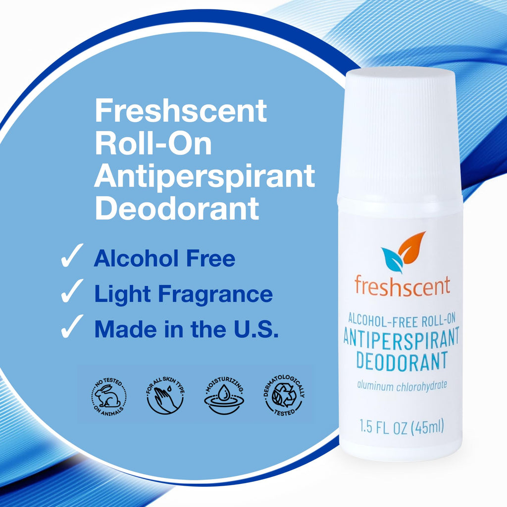 Freshscent Roll-On Deodorant Alcohol Free – 1.5 oz, Pack of 96