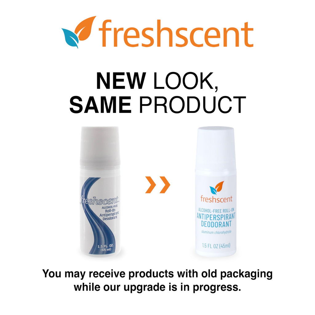 Freshscent Roll-On Deodorant Alcohol Free – 1.5 oz, Pack of 96