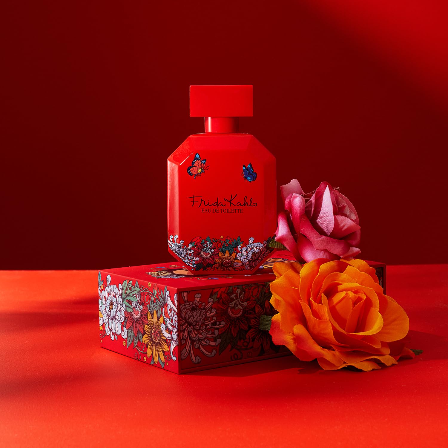 Frida Kahlo Red Deluxe Edition Eau de Toilette for Women – Floral Woody Scent, 3.4 oz