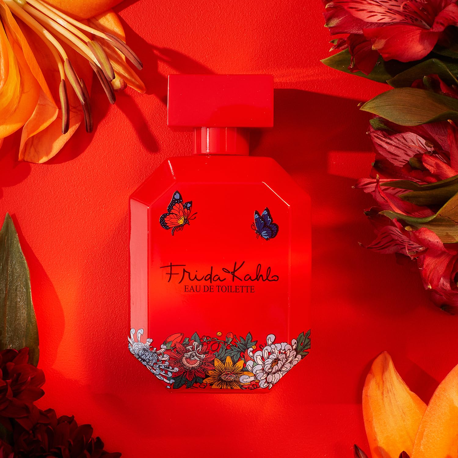Frida Kahlo Red Eau de Toilette for Women – Long-Lasting Warm Floral Scent with Grapefruit, Jasmine, Vanilla & Cedarwood | 3.4 oz