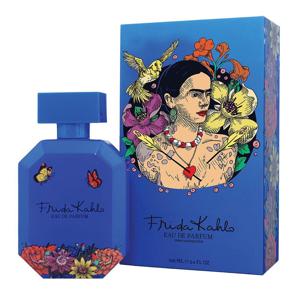 Frida Kahlo Blue Deluxe Edition Eau de Parfum for Women – Floral Gourmand Scent with Agave, Coconut, Jasmine, Vanilla (3.4 oz)