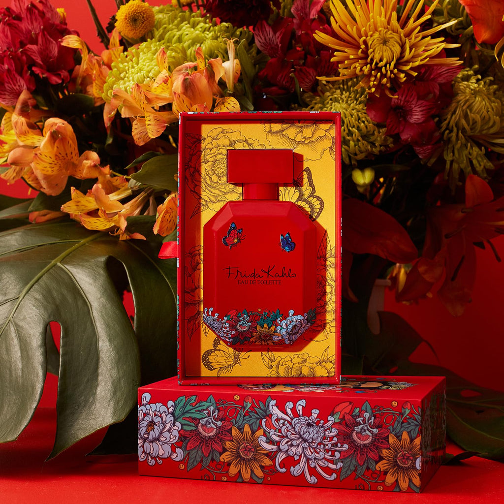 Frida Kahlo Red Deluxe Edition Eau de Toilette for Women – Floral Woody Scent, 3.4 oz